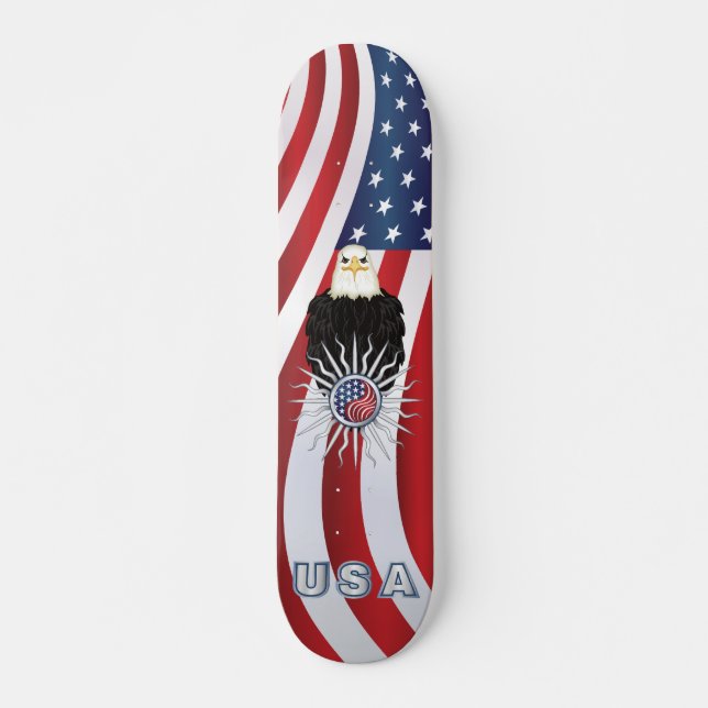Skateboard aigle américain (Devant)
