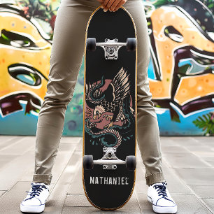 Skateboard Aigle Vs Serpent Style Tatouage Rétro Nom Personna