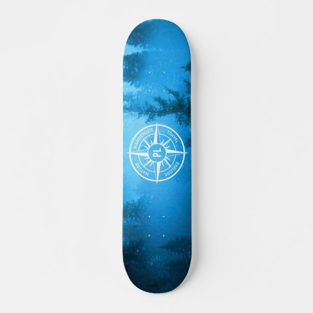 Skateboard Aiguille de compas monogramme brouillard dans la f (Devant)