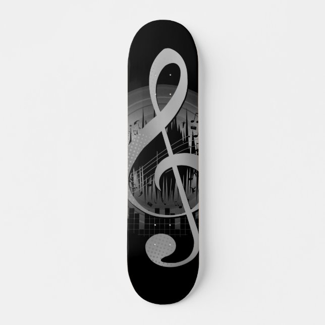 Skateboard Air Délicieux - Argent (Devant)