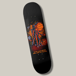 Skateboard Ajouter un nom ou votre texte - Lion Astronaut SK8