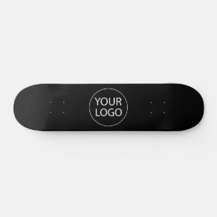 Skateboard Ajouter votre logo d'entreprise noir
