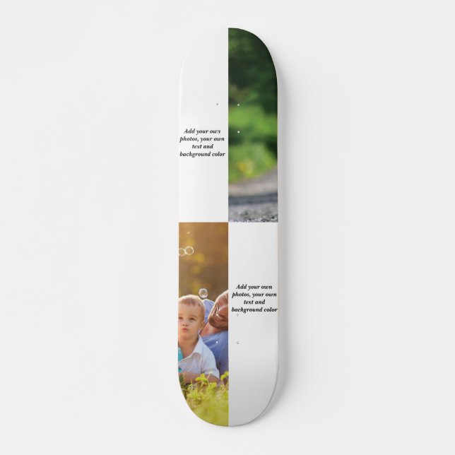 Skateboard Ajoutez vos propres photos, texte et jetez pi arri (Devant)
