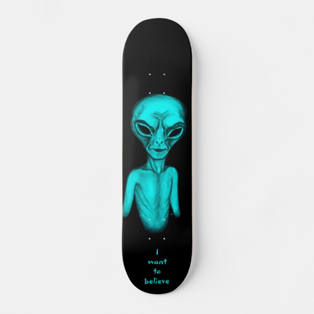 Skateboard Alien, je veux croire (Recto)