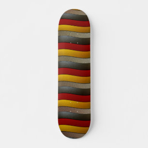 Skateboard Allemagne - couleurs du drapeau - Chrome par Shirl