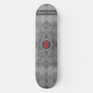 Skateboard Alligator gris Évolutivité en cuir Monogramme pers