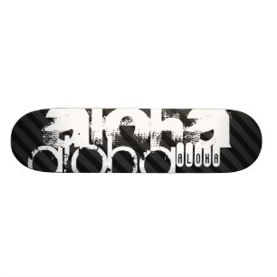 Skateboard Aloha ; Gris Noir & Sombre