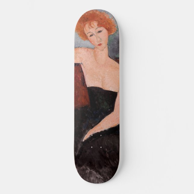 Skateboard Amedeo Modigliani - Robe de soirée pour filles rou (Recto)