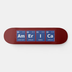 Skateboard AMERICA periodic table                            