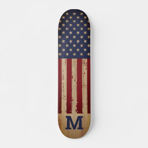 Skateboard American Flag Russe Personnalisé Monogramme