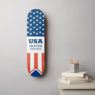 Skateboard American Flag USA Personnalisé Patriotique