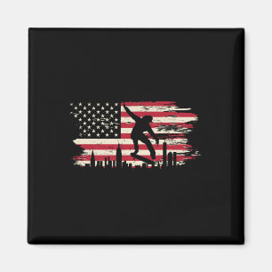 Skateboard Amerikanische Flagge Skateboarding Skat Magnet