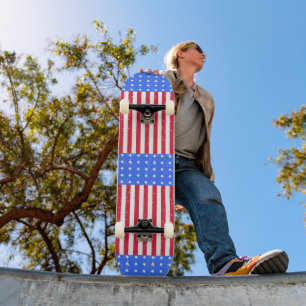 Skateboard Amerikanische Flagge Sterne Streifen Pa