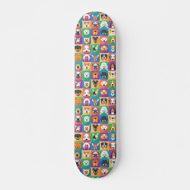 Skateboard Amoureux de les chiens (Devant)