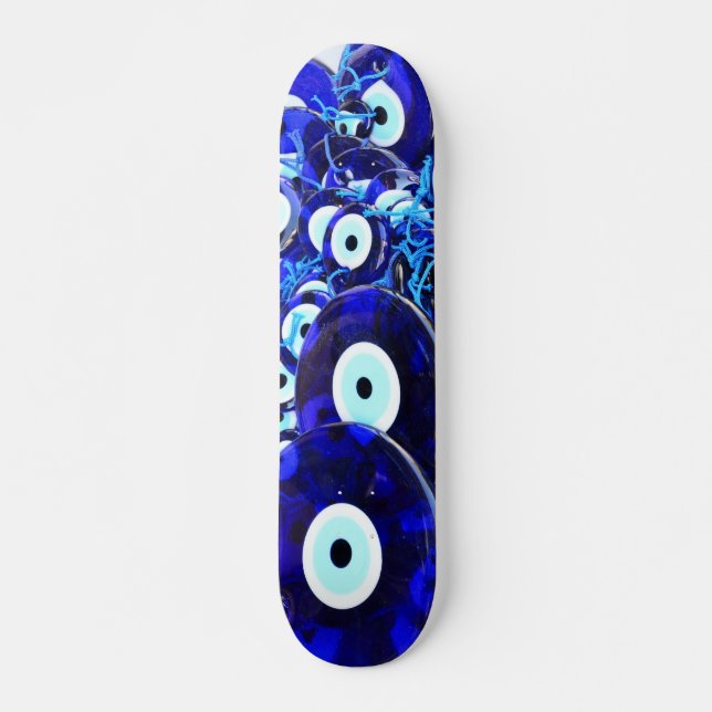 Skateboard Amulettes d'yeux bleues (Devant)