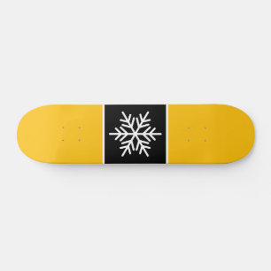 Skateboard Amusants Moderne Noir Blanc Orange Stripes Flèche 