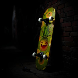 Skateboard Ananas d'Halloween sculpté
