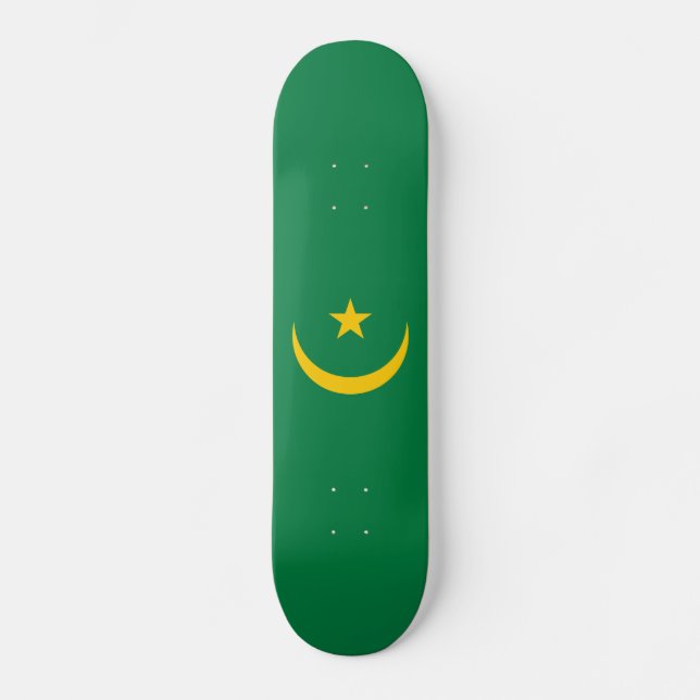 Skateboard Ancien drapeau mauritanien (Recto)
