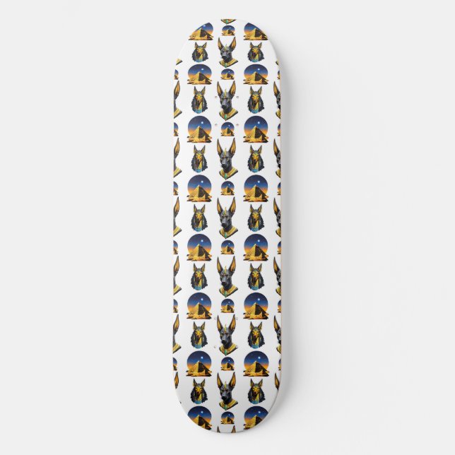 Skateboard Ancienne Egypte Pyramide Anubis Motif Design (Recto)