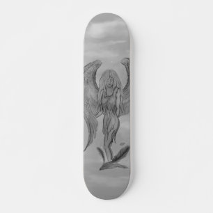 Skateboard Angel en style tatouage