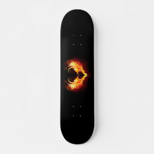 Skateboard Angel Fire Heart with Wings