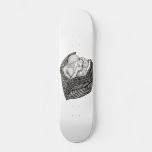 Skateboard Angels Kissing, noir et blanc Design