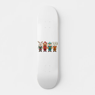 Skateboard Animaux adorables prêts pour l'hiver