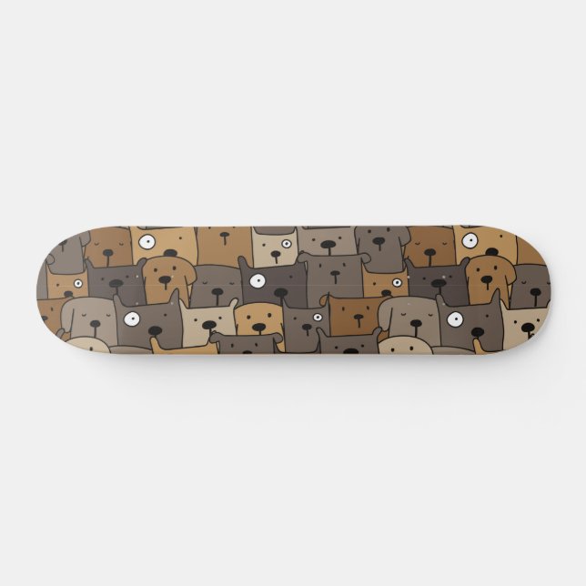 Skateboard Animaux motifs adorables Chiens Adulte (Horz)