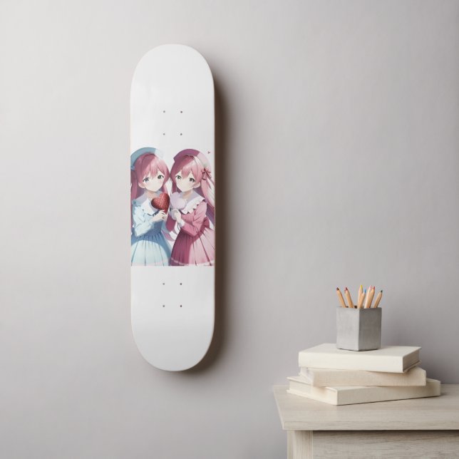 Skateboard Anime coeur Saint Valentin (Art mural)