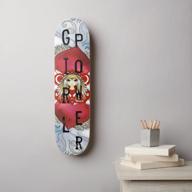 Skateboard Anime Girl Power (Art mural)