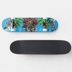 Skateboard Apparition de Raton Laveur Squelettique Ancrage   