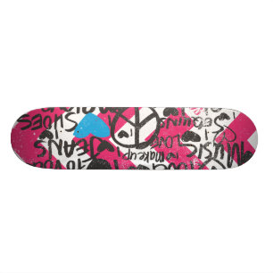 Skateboard Aqua de graffiti