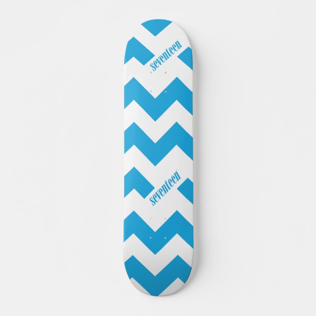 Skateboard Aqua de zigzag (Devant)