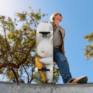 Skateboard Aquarelle Bunny Happy Harvest