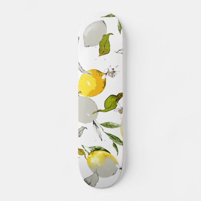 Skateboard Aquarelle citrons 20 (Recto)