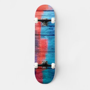 Skateboard Aquarelle colorée Bois Abstrait #10