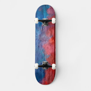 Skateboard Aquarelle colorée Bois Abstrait #12