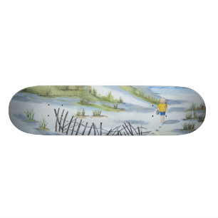 Skateboard Aquarelle de plage