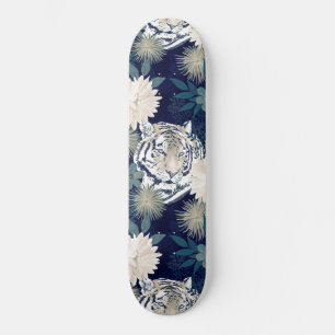Skateboard Aquarelle des animaux de tigres à la mode, couleu