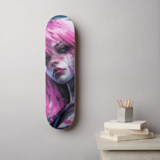 Skateboard Araignée rose