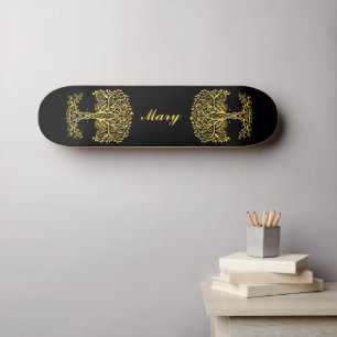 Skateboard Arbre Celtique Jaune