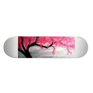 Skateboard Arbre de fleurs de cerisier