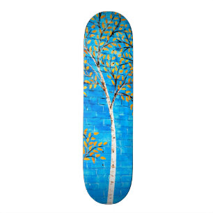 Skateboard arbres peints