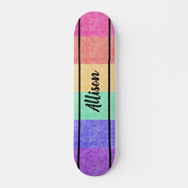 Skateboard Arc-en-ciel (Devant)