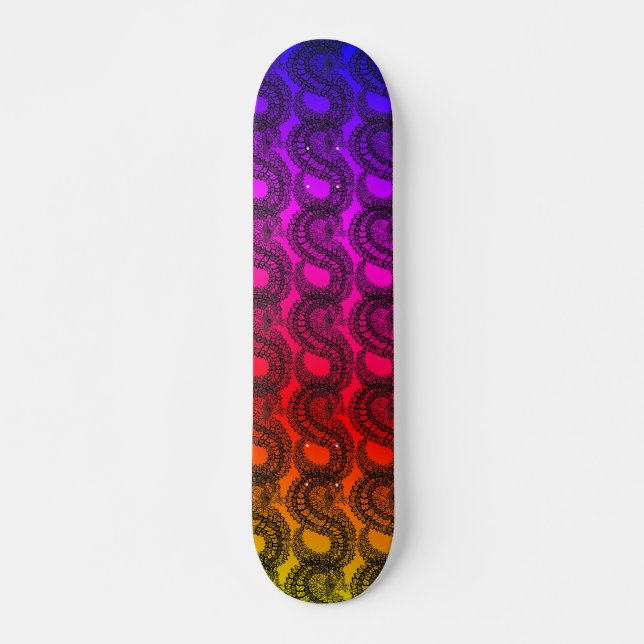 Skateboard Arc en ciel dégradé Pangolin skate (Devant)