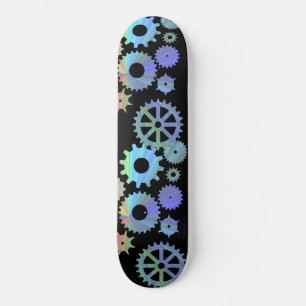 Skateboard Arc-en-ciel vapeur métal engrenages art