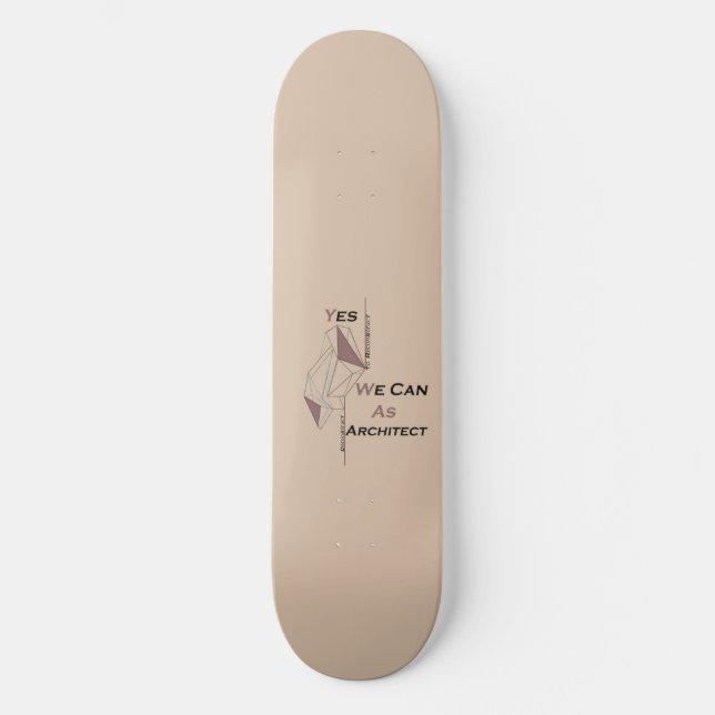 Skateboard architecture, design moderne, art géométrique, noi (Recto)