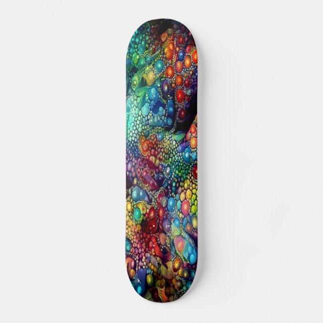 Skateboard Architecture Gothique Ancienne Avec Tissu Coloré (Recto)