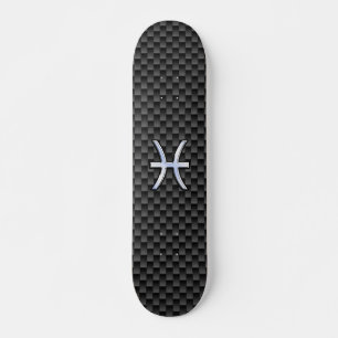 Skateboard Argent Poissons Zodiac Connexion à l'impression de