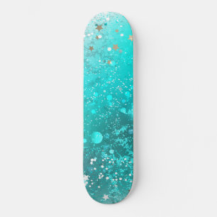 Skateboard Arrière - plan à huile Turquoise de la menthe